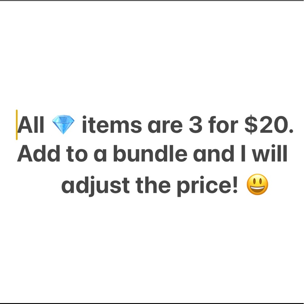 💎 Items marked with “💎” Sale 💎